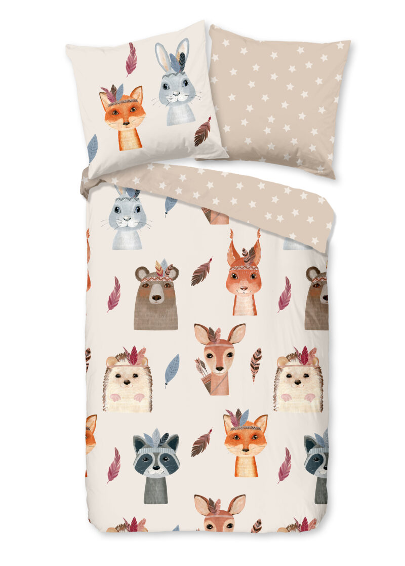 Good Morning Kinderdekbedovertrek "dieren" - Multi - (135x200 cm) - Katoen