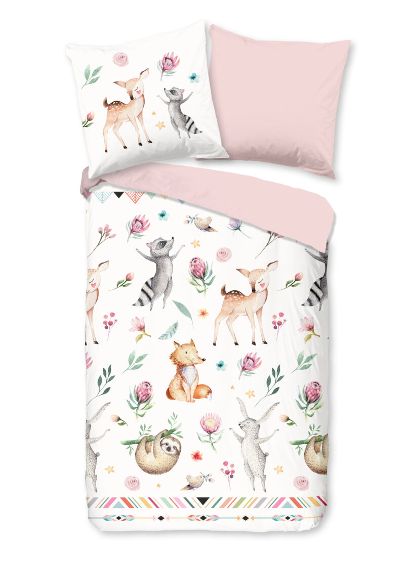 Good Morning Kinderdekbedovertrek "dieren" - Multi - (135x200 cm) - Katoen