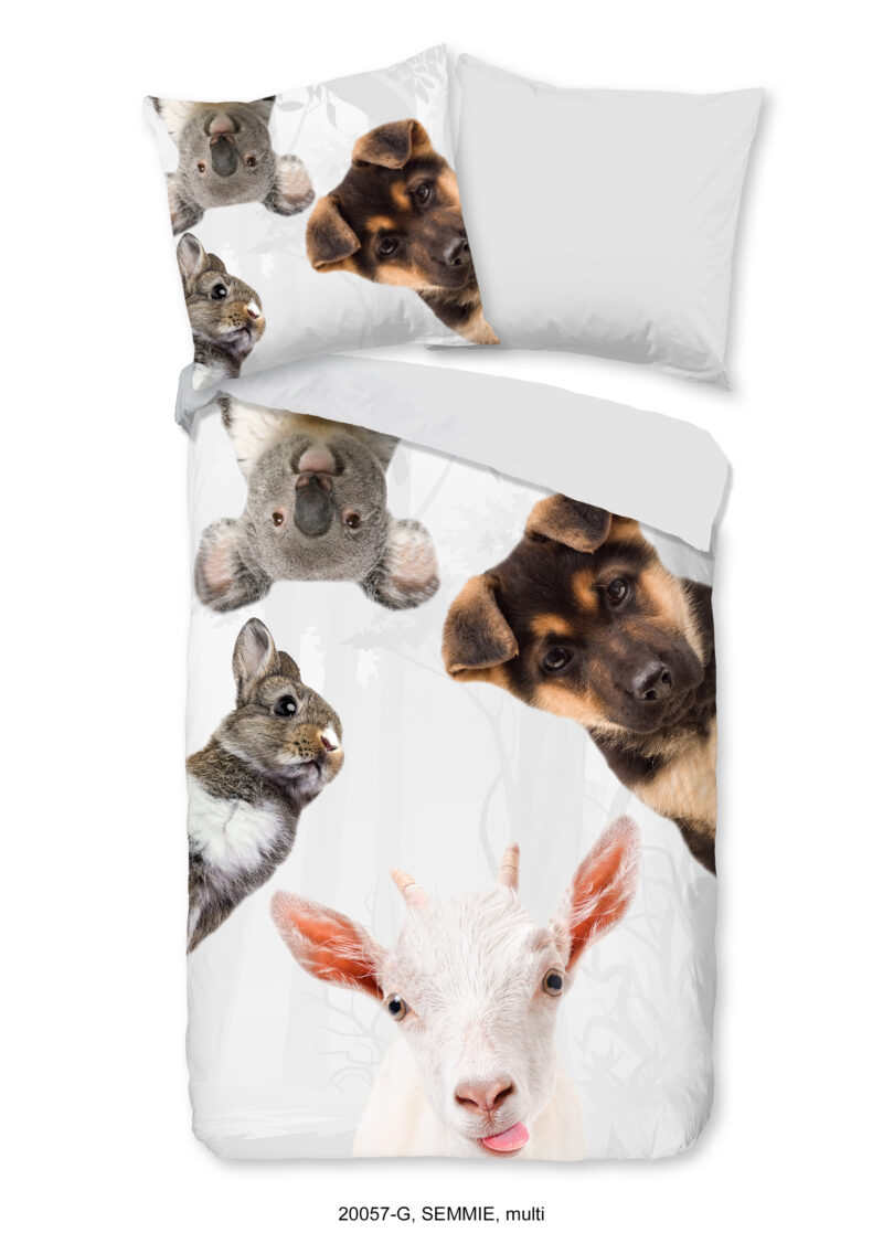 Good Morning Kinderdekbedovertrek "dieren" - Multi - (135x200 cm) - Katoen
