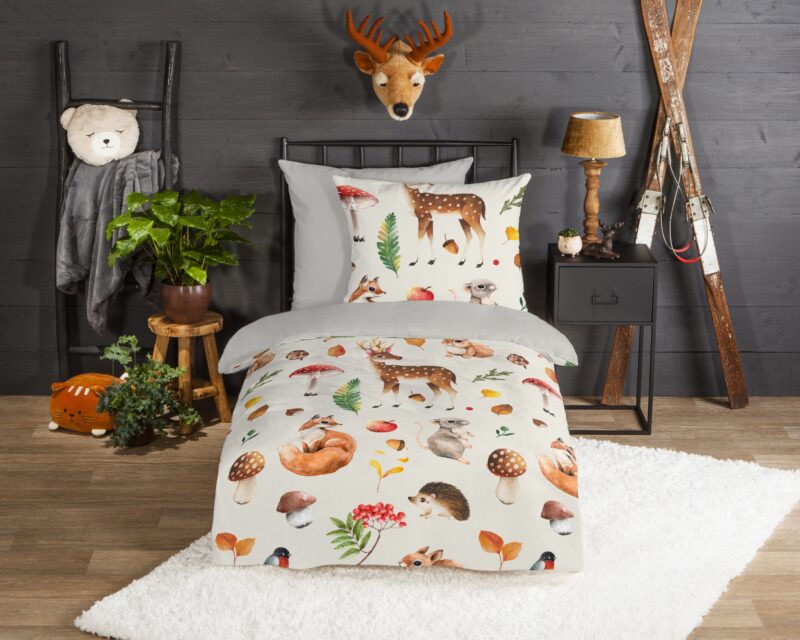 Good Morning Flanellen kinderdekbedovertrek  "Autumn" - Multi