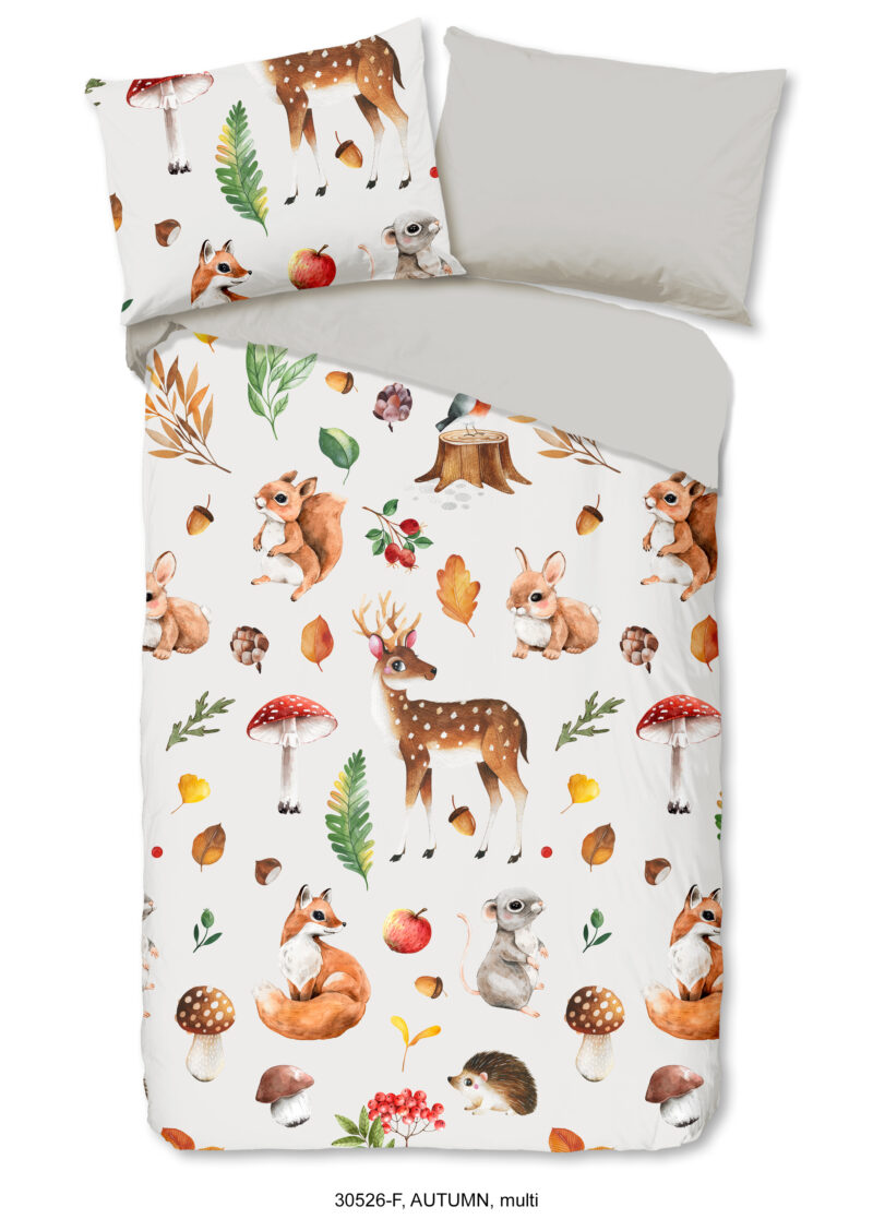 Good Morning Kinderdekbedovertrek "dieren" - Multi - (140x200 cm) - Katoen Flanel