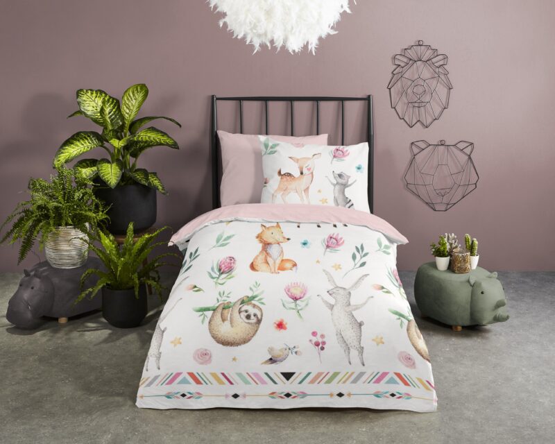 Good Morning Katoenen kinderdekbedovertrek  "Dance" - Multi