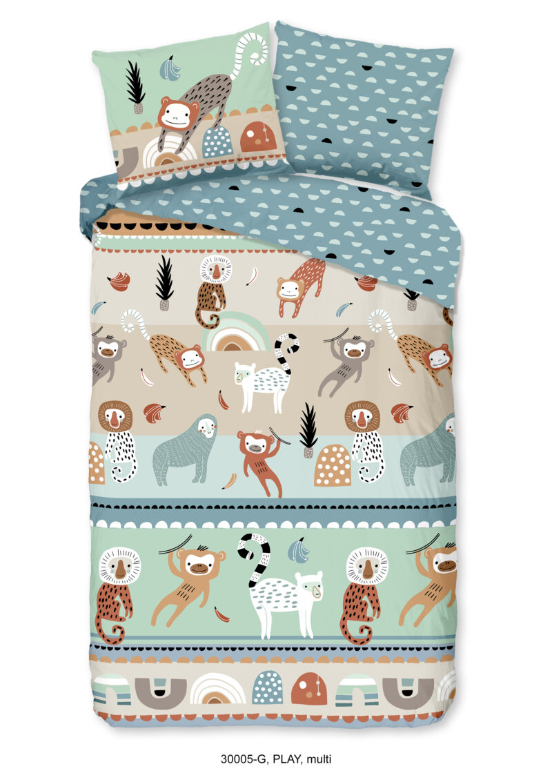 Good Morning Kinderdekbedovertrek "dieren" - Multi - (140x200/220 cm) - Katoen