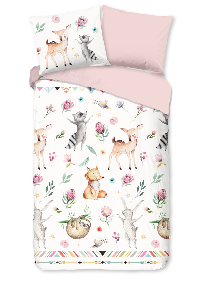 Good Morning Kinderdekbedovertrek "dieren" - Multi - (140x200/220 cm) - Katoen