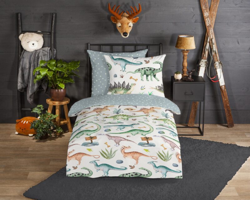 Good Morning Flanellen kinderdekbedovertrek  "Didi" - Multi