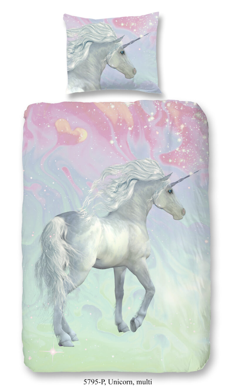 Good Morning Kinderdekbedovertrek "eenhoorn" - Multi - (140x200/220 cm) - Katoen