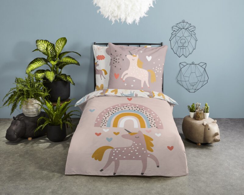 Good Morning Katoenen kinderdekbedovertrek  "Unilove" - Multi