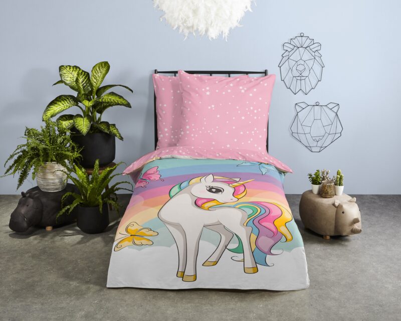 Good Morning Katoenen kinderdekbedovertrek  "Dash" - Multi