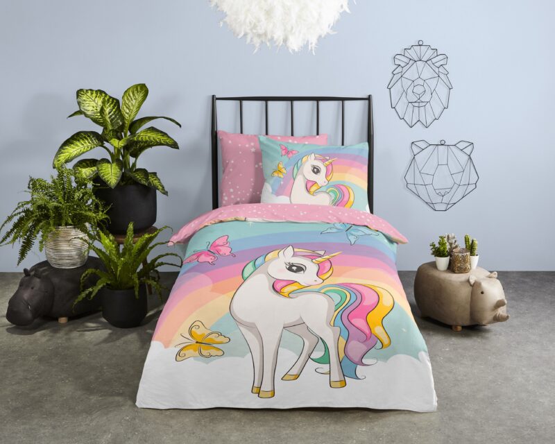 Good Morning Katoenen kinderdekbedovertrek "Dash" - Multi