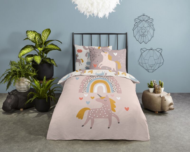 Good Morning Katoenen kinderdekbedovertrek  "Unilove" - Multi