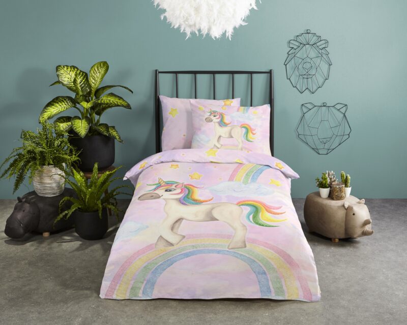 Good Morning Katoenen kinderdekbedovertrek  "Unisweet" - Multi