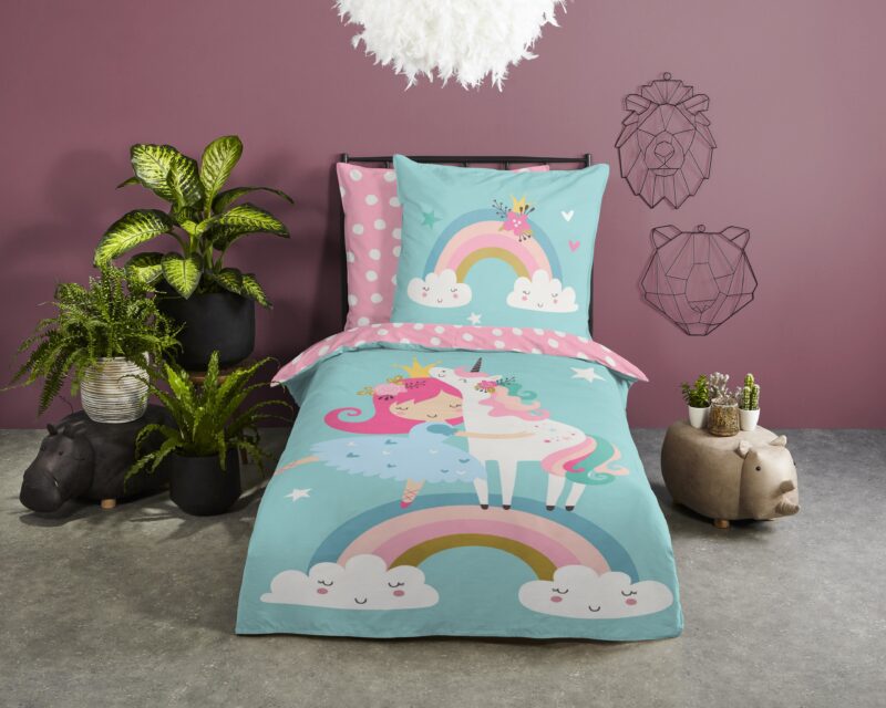 Good Morning Katoenen kinderdekbedovertrek  "Heaven" - Multi