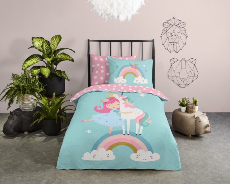 Good Morning Katoenen kinderdekbedovertrek  "Heaven" - Multi