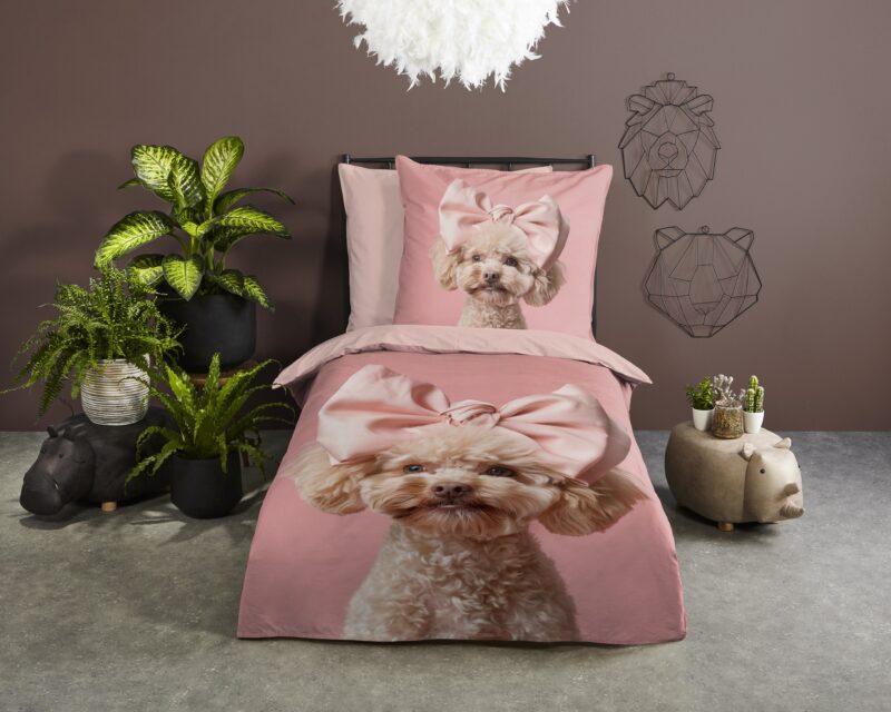 Good Morning Katoenen kinderdekbedovertrek  "Roxy" - Roze