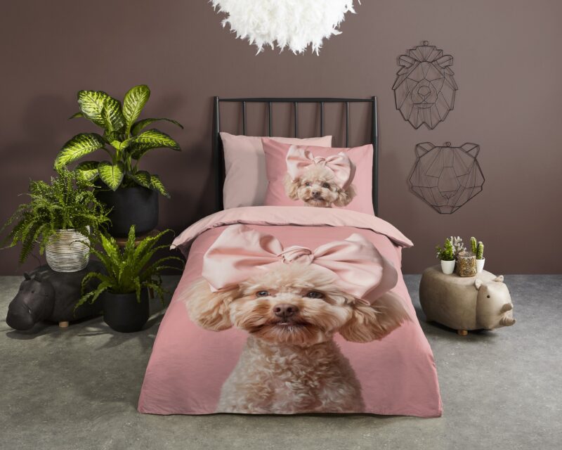 Good Morning Katoenen kinderdekbedovertrek  "Roxy" - Roze