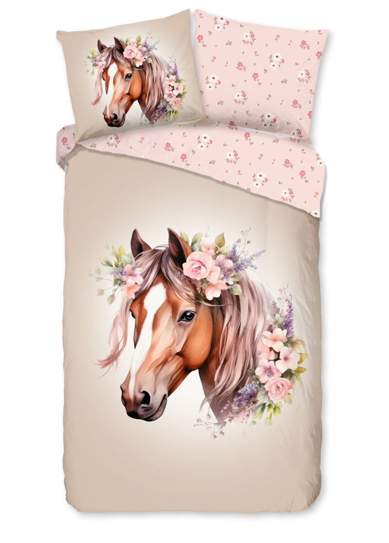 Good Morning Kinderdekbedovertrek "kat" - Zand - (140x200/220 cm) - Katoen