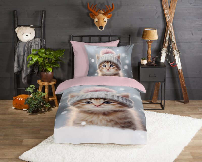 Good Morning Flanellen kinderdekbedovertrek  "Patt" - Multi