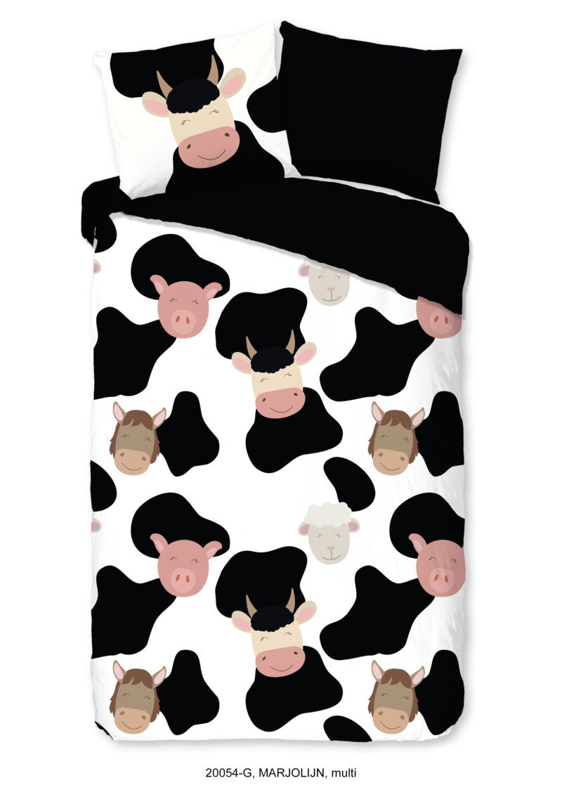 Good Morning Kinderdekbedovertrek "koeien" - Multi - (140x200/220 cm) - Katoen