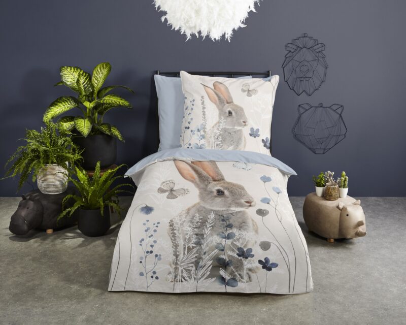 Good Morning Katoenen kinderdekbedovertrek  "Ravi" - Ecru