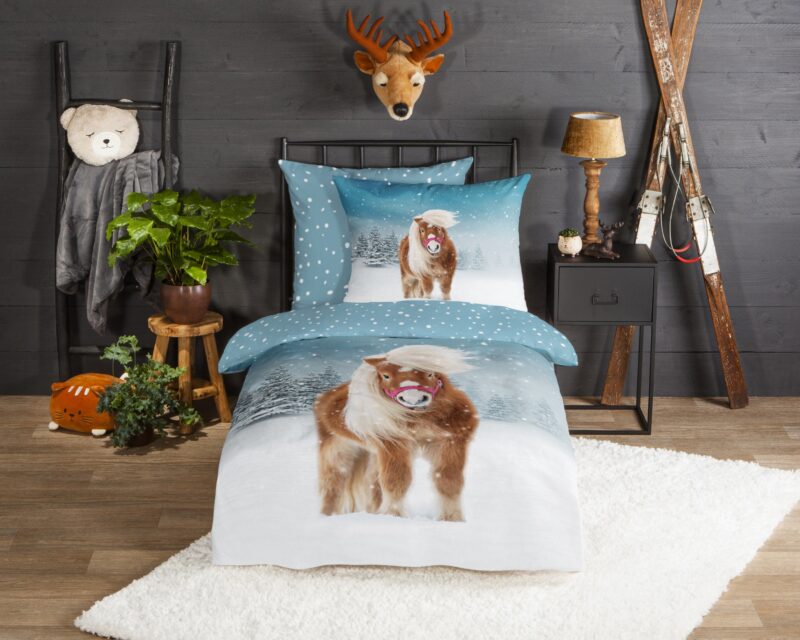 Good Morning Flanellen kinderdekbedovertrek "Sweet" - Multi