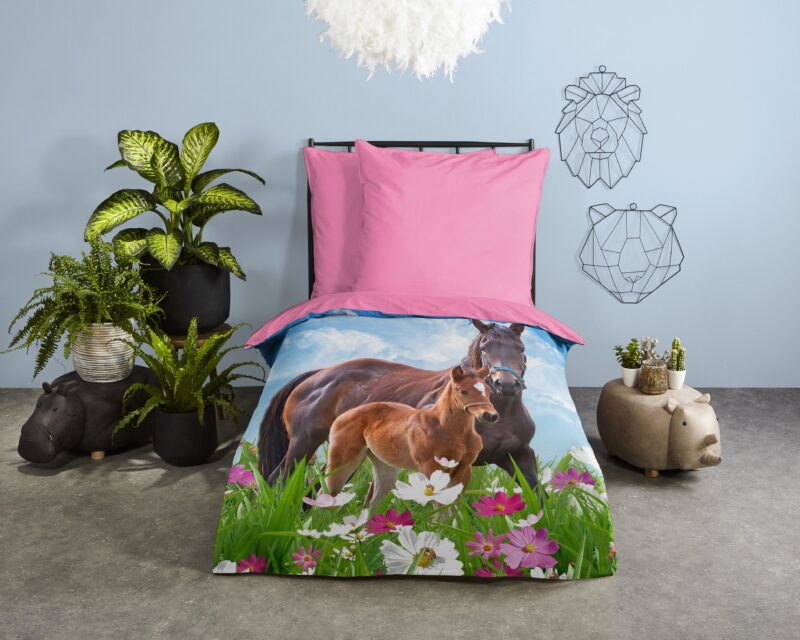 Good Morning Katoenen kinderdekbedovertrek  "Dora" - Multi