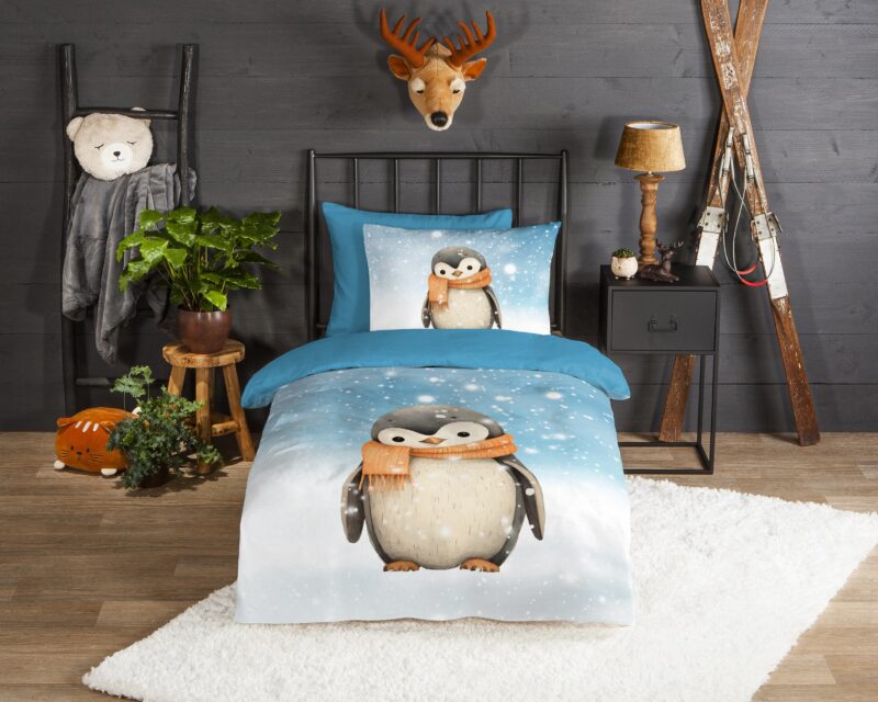 Good Morning Flanellen kinderdekbedovertrek  "Pingi" - Multi