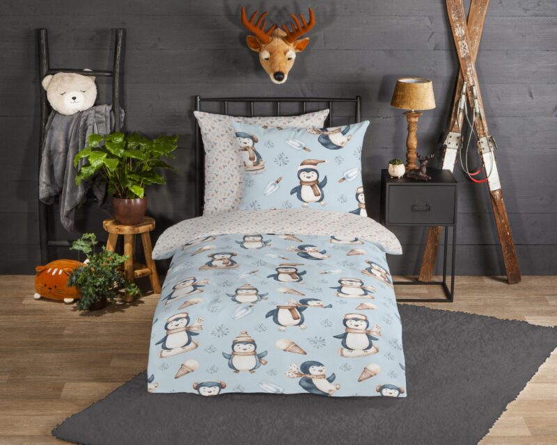 Good Morning Flanellen kinderdekbedovertrek  "Jani" - Multi