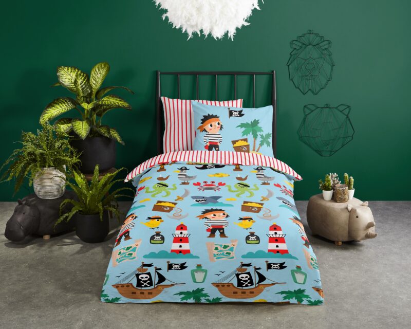 Good Morning Katoenen kinderdekbedovertrek  "Caribbean" - Multi