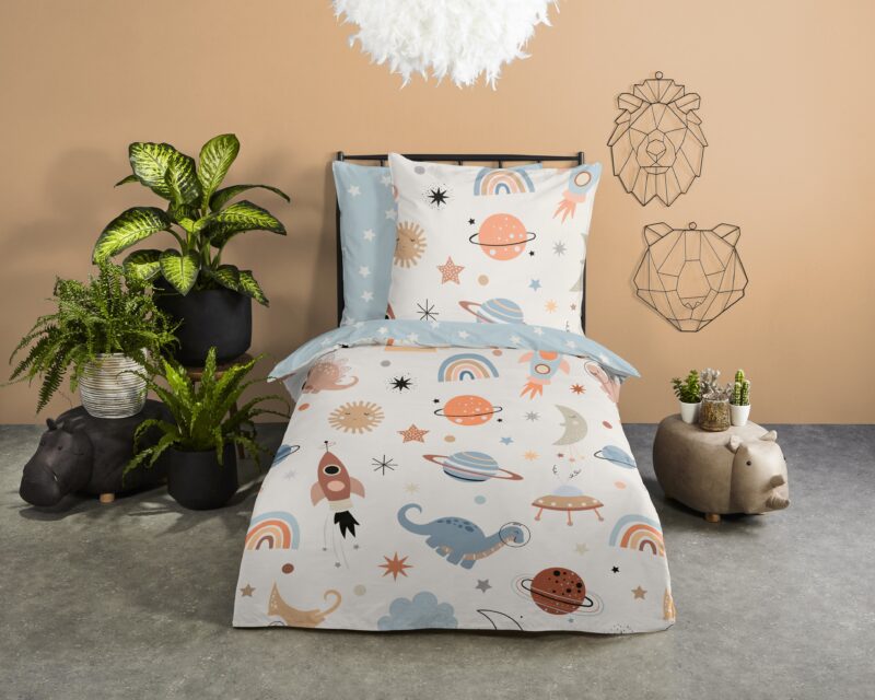 Good Morning Katoenen kinderdekbedovertrek  "Eclips" - Multi