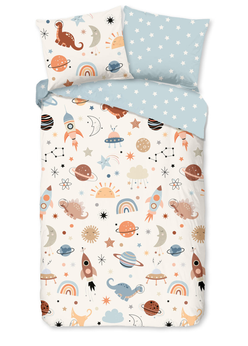 Good Morning Kinderdekbedovertrek "planeten" - Multi - (140x200/220 cm) - Katoen