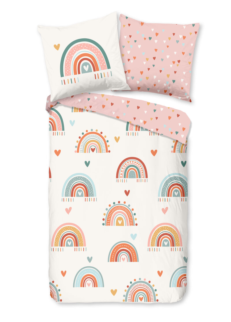 Good Morning Kinderdekbedovertrek "regenbogen" - Multi - (135x200 cm) - Katoen