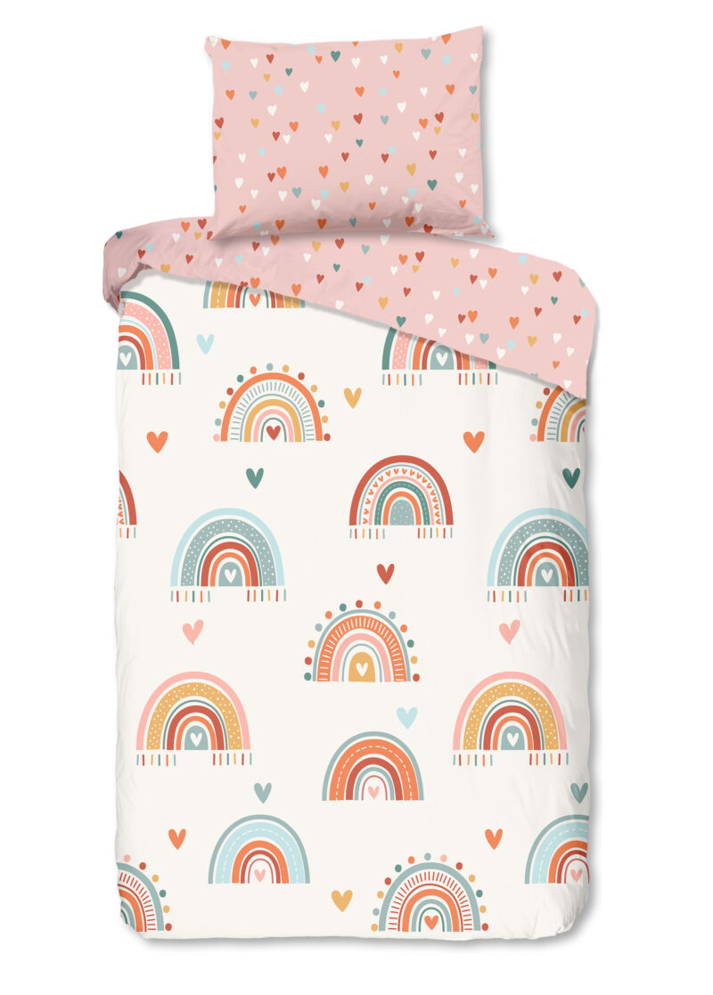 Good Morning Kinderdekbedovertrek "regenbogen" - Multi - (140x200 cm) - Katoen
