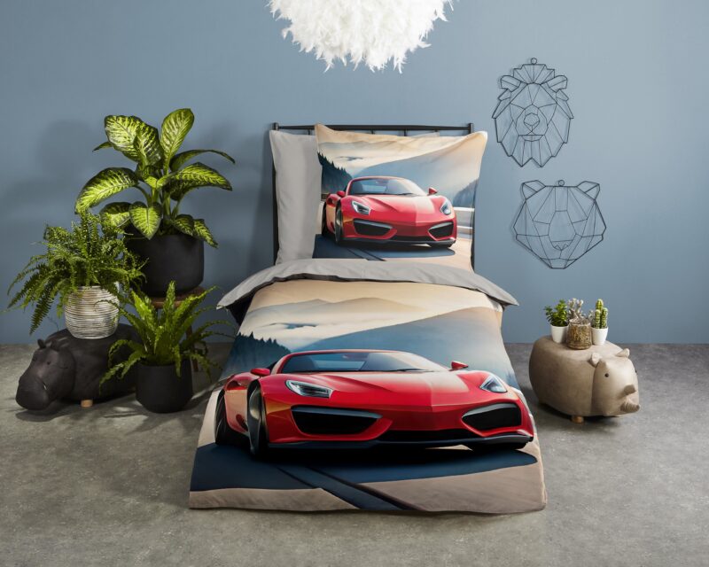 Good Morning Katoenen kinderdekbedovertrek  "Cabrio" - Multi