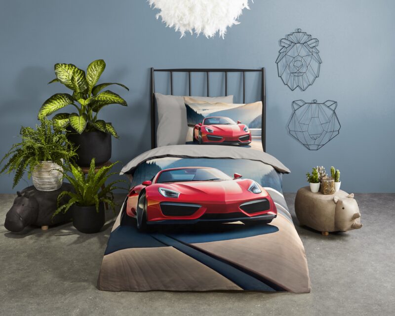 Good Morning Katoenen kinderdekbedovertrek  "Cabrio" - Multi