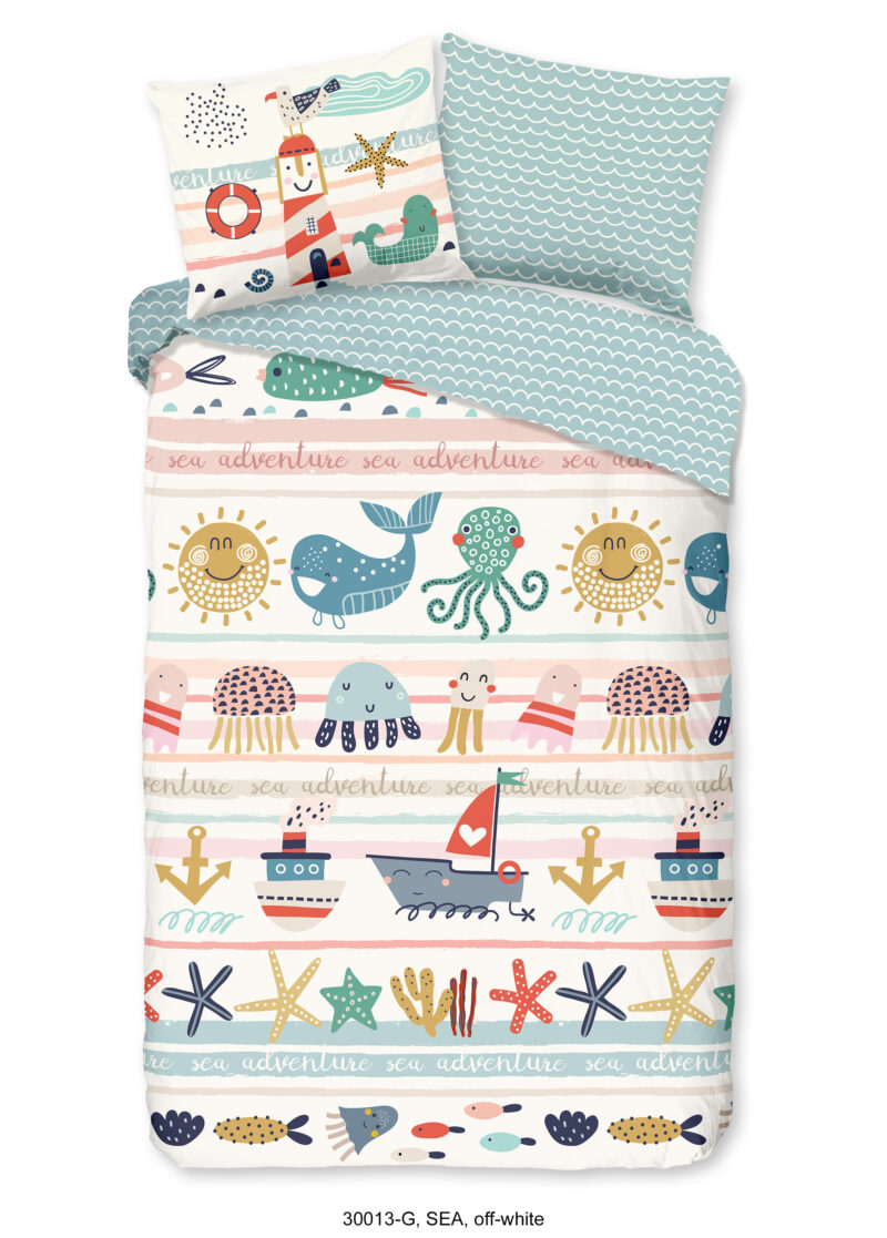 Good Morning Kinderdekbedovertrek "strandthema" - Multi - (140x200/220 cm) - Katoen