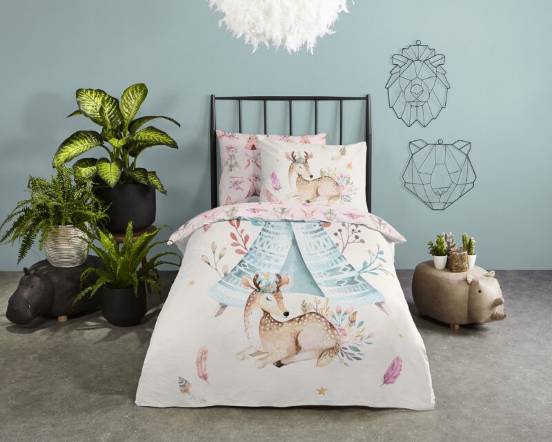 Good Morning Katoenen kinderdekbedovertrek  "Boho" - Multi