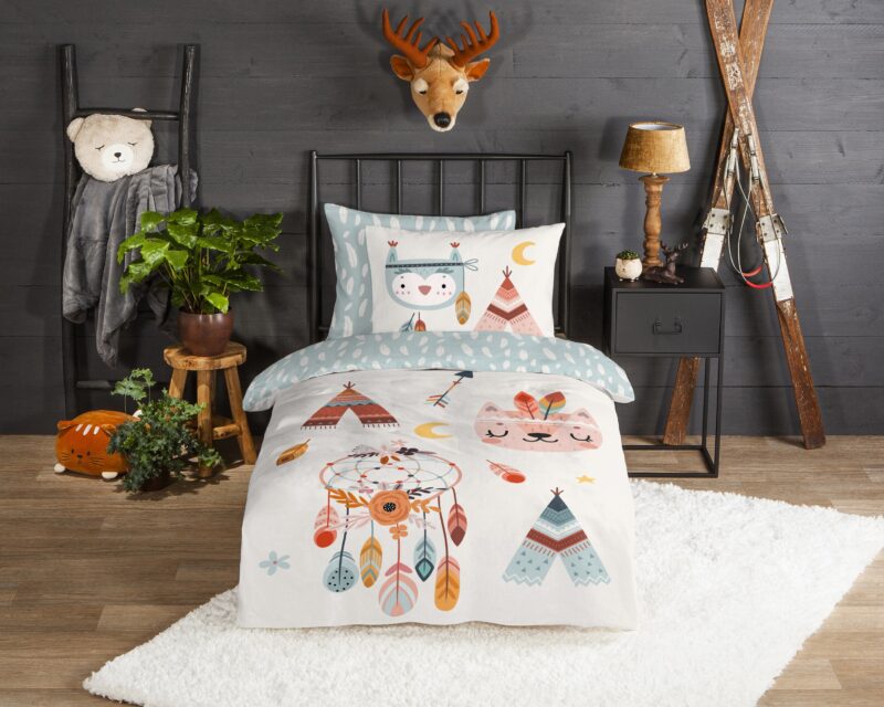 Good Morning Flanellen kinderdekbedovertrek  "Dreamy" - Multi