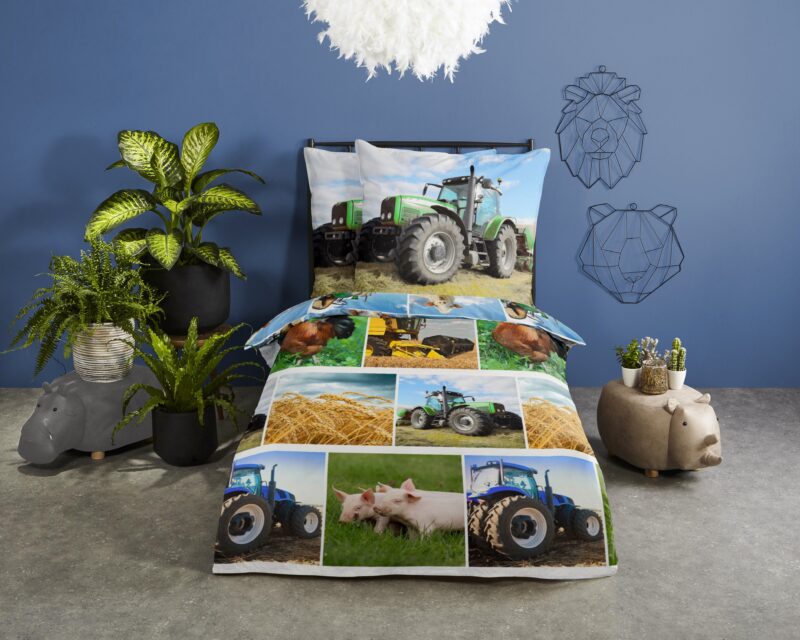 Good Morning Katoenen kinderdekbedovertrek  "Agri" - Multi