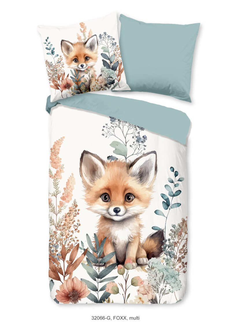 Good Morning Kinderdekbedovertrek "vos" - Multi - (135x200 cm) - Katoen