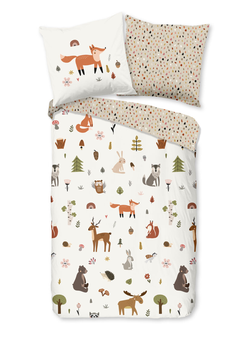 Good Morning Kinderdekbedovertrek "vos" - Multi - (135x200 cm) - Katoen