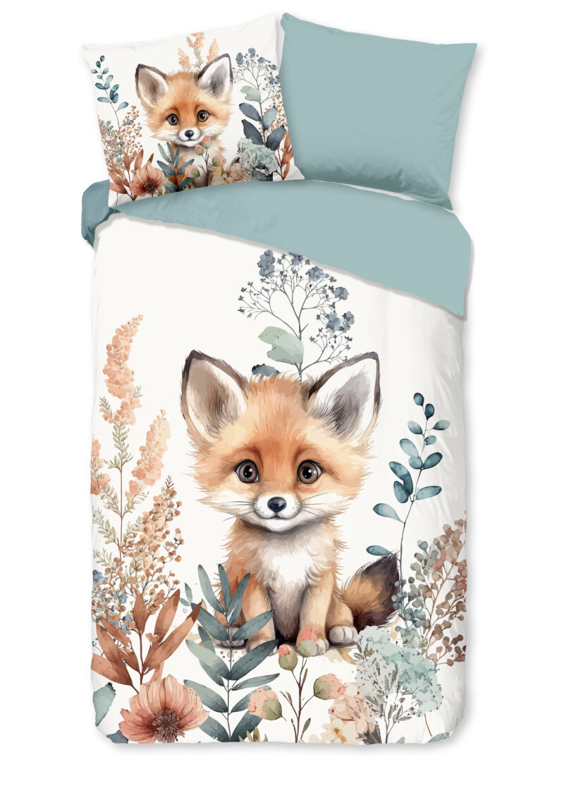 Good Morning Kinderdekbedovertrek "vos" - Multi - (140x200/220 cm) - Katoen