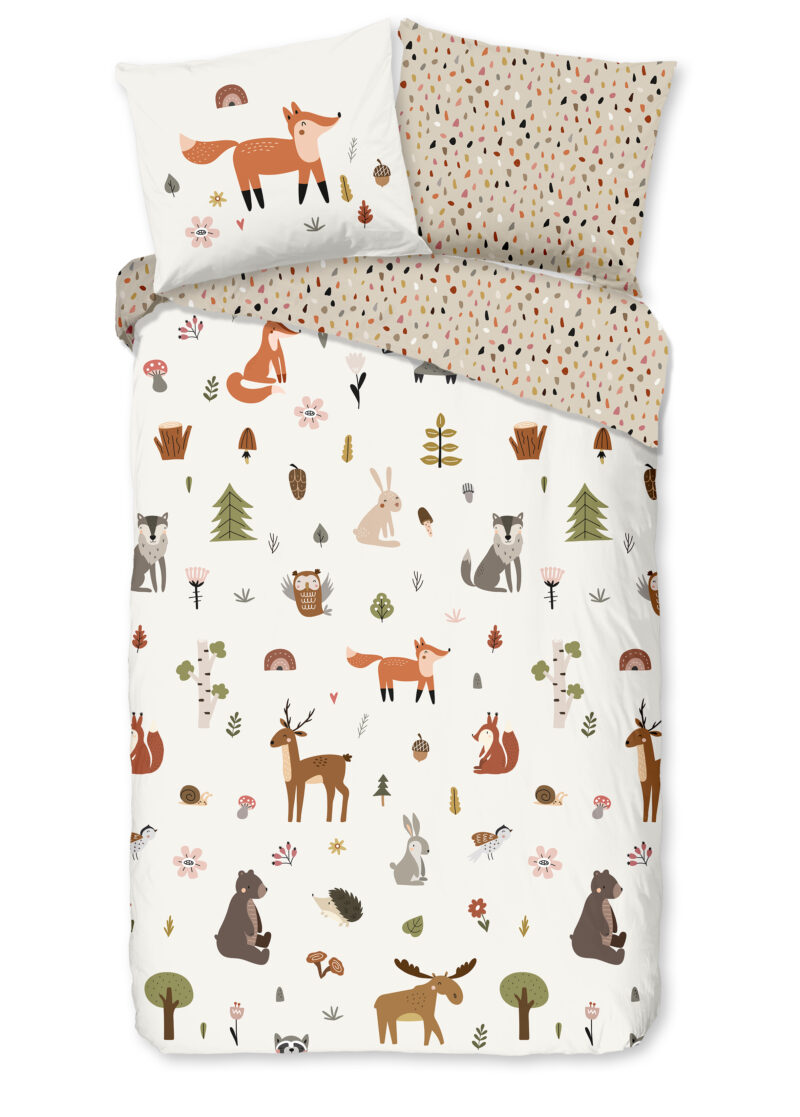 Good Morning Kinderdekbedovertrek "vos" - Multi - (140x200/220 cm) - Katoen