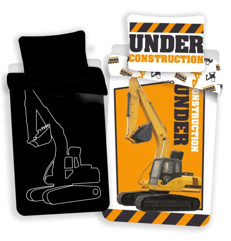 Graafmachine Dekbedovertrek Glow in the Dark - 140 x 200 cm - Katoen - 70 x 90 cm Wit