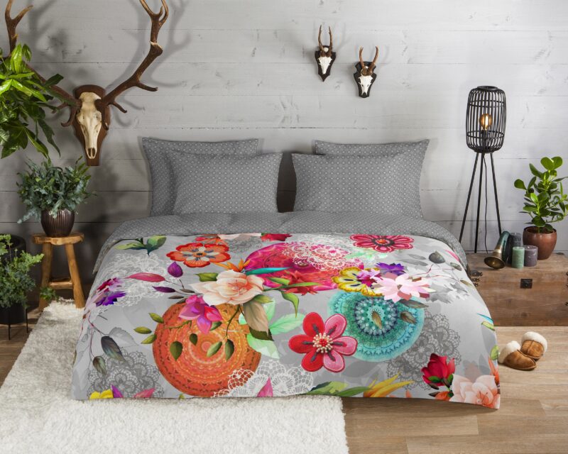 HIP Flanellen dekbedovertrek  "Isarea" - Multi