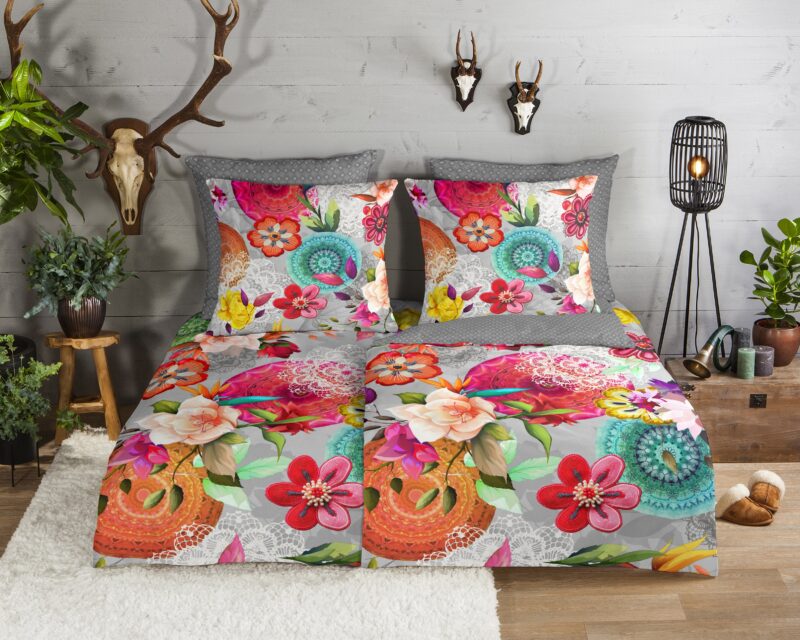 HIP Flanellen dekbedovertrek  "Isarea" - Multi