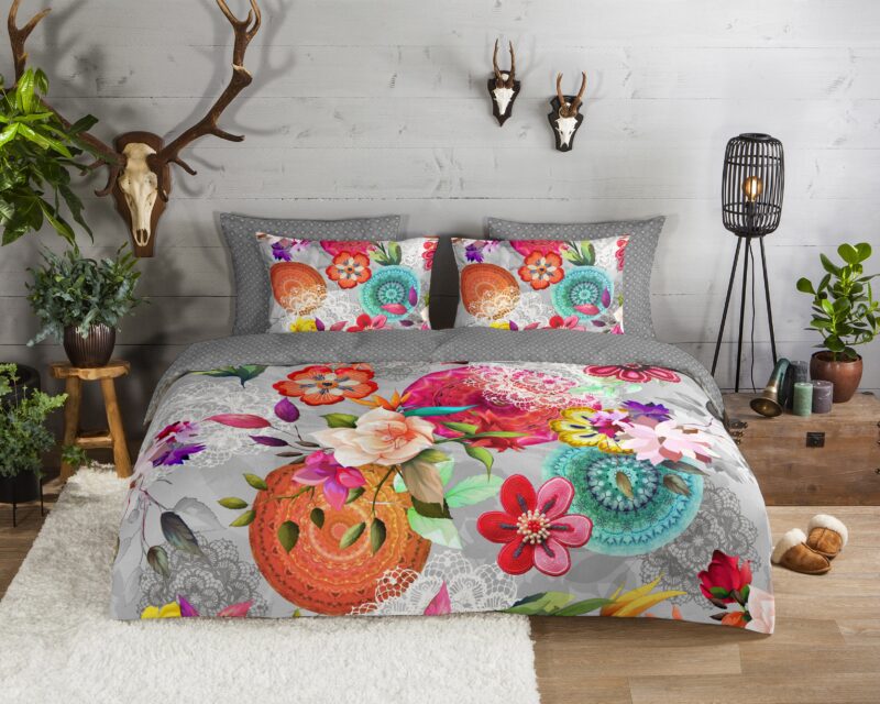 HIP Flanellen dekbedovertrek  "Isarea" - Multi