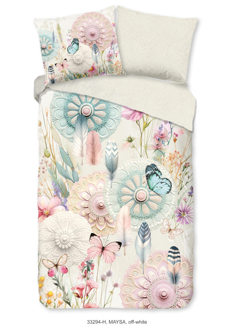 HIP Dekbedovertrek "" - Wit - (140x200/220 cm) - Katoen Satijn