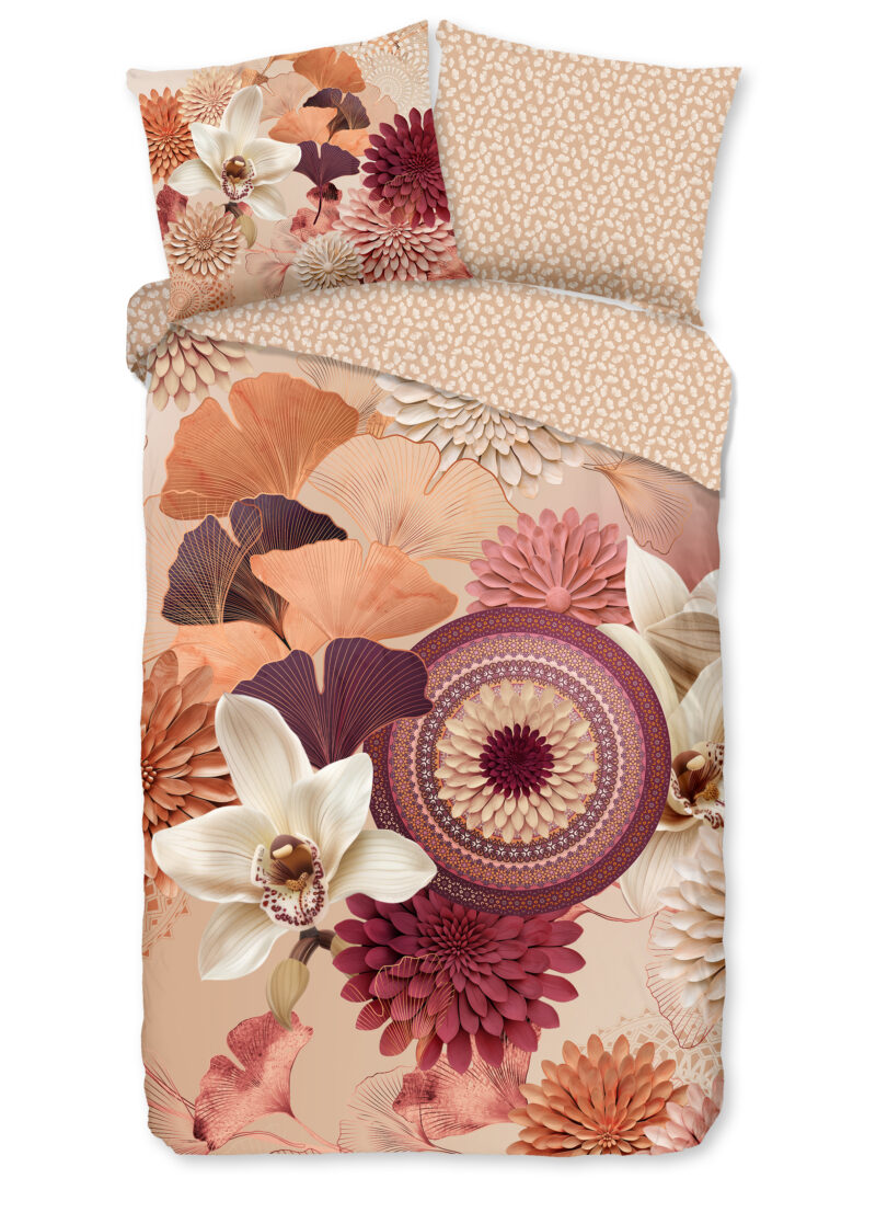 HIP Dekbedovertrek "" - Zand - (140x200/220 cm) - Katoen Satijn