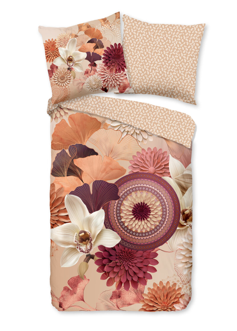 HIP Dekbedovertrek "" - Zand - (200x200 cm) - Katoen Satijn