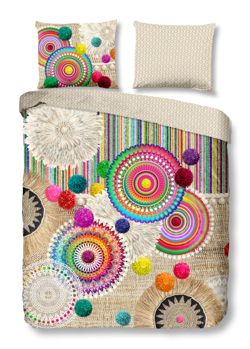 HIP Dekbedovertrek "mandala's" - Multi - (240x200/220 cm) - Katoen Satijn
